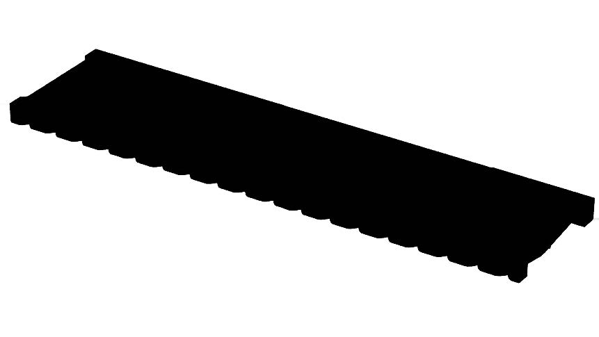 PLASTİK KANAL IZGARASI SİYAH L:50cm